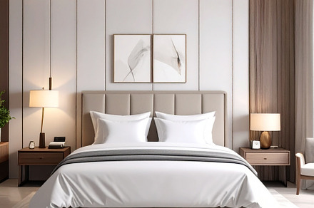 modern hotel room AI generated