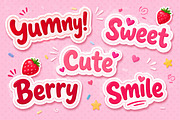 Strawberry Bounce, a Script Font by Wow Magic (Thumbnail 6 of 7)