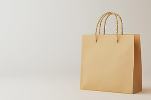 Kraft paper shopping bag mockup with, a Background Photo by MistyDay