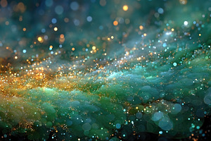 Teal and Gold Abstract Bokeh Background with Sparkling Lights an, a Background Photo by José Manuel Gelpi