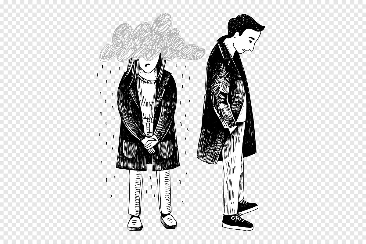 People in depression, a Healthcare Illustration by handsketched (Photo 7 of 8)