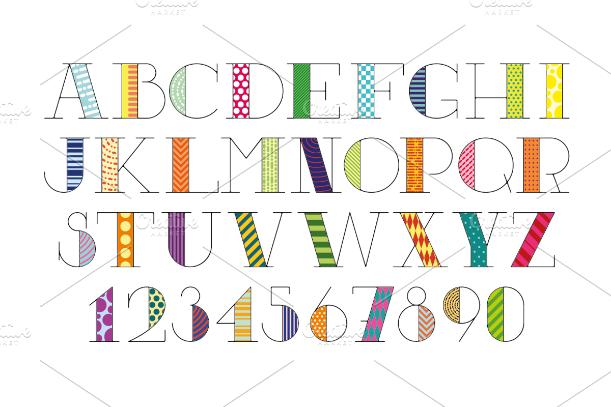 Five variations of font decoration preview 4