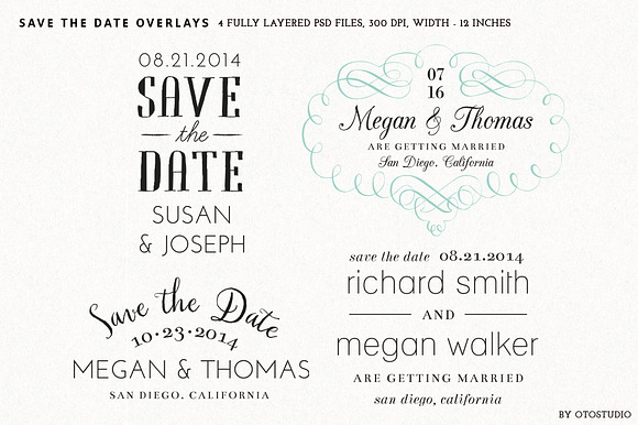 Save the Date Overlays - Set 6 preview 3