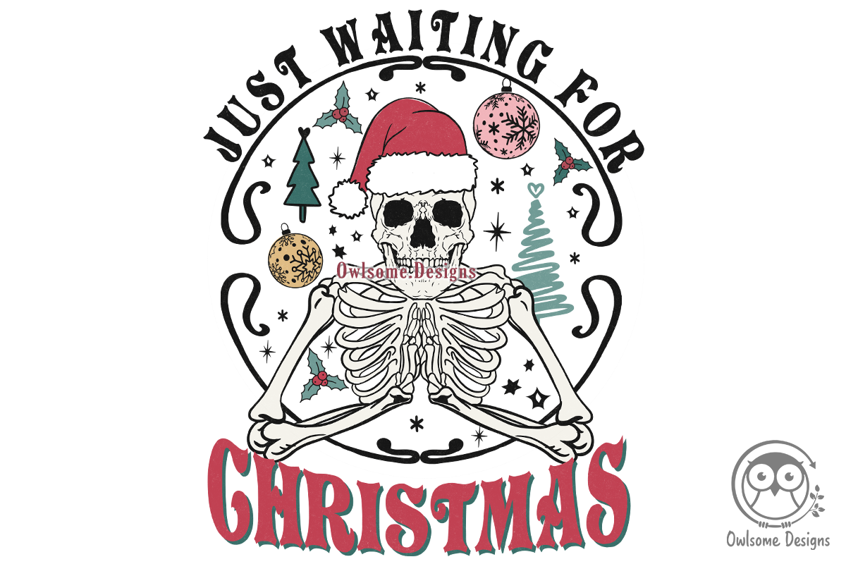 Skeleton Christmas Design Bundle, a Seasonal Illustration by Owlsome.Designs (Photo 2 of 8)