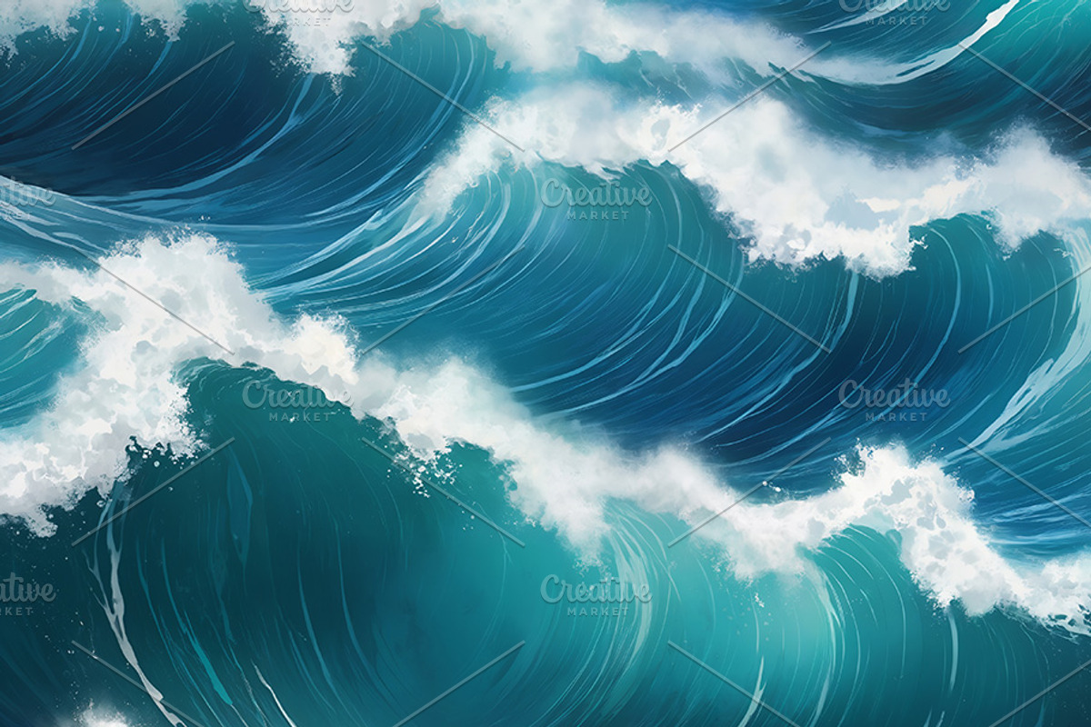 Ocean Waves, a Decorative Illustration by h.utomo (Photo 15 of 31)