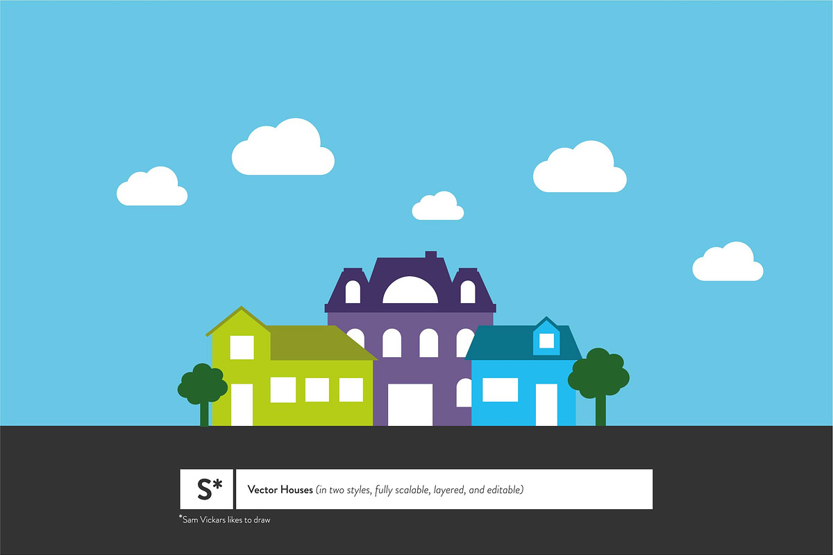 Vector Houses, an Illustration by Sam Vickars* (Photo 2 of 2)