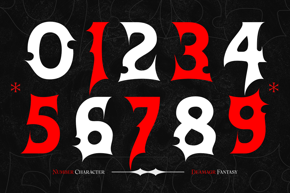 Deamagr - Gothic Fantasy Game Font, a Blackletter Font by Typia Nesia (Photo 11 of 13)
