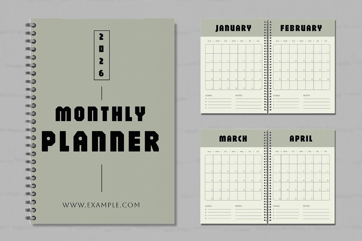 Editable Creative Monthly Planner