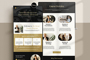 Luxury Course Sales Website, a Websites & App Template by Creatif Foundry