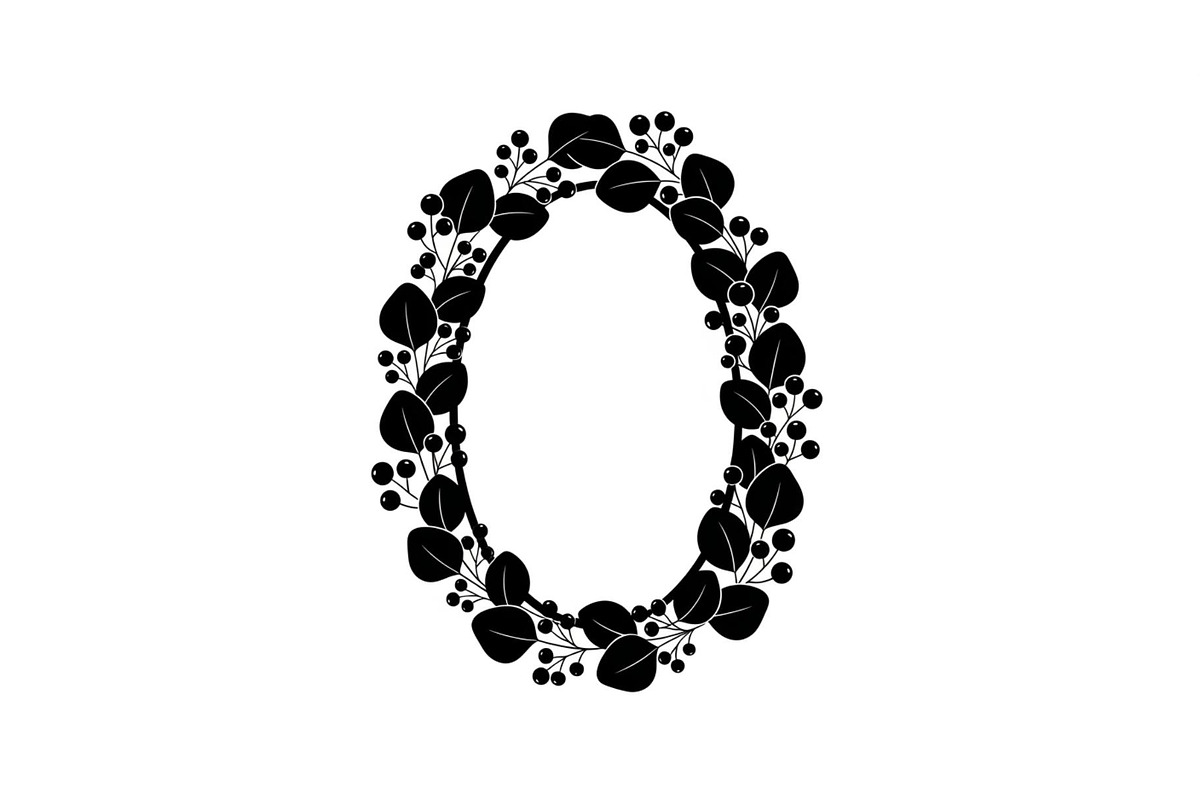 Floral Oval Wreath SVG Bundle, an Illustration by yasushie (Photo 16 of 31)