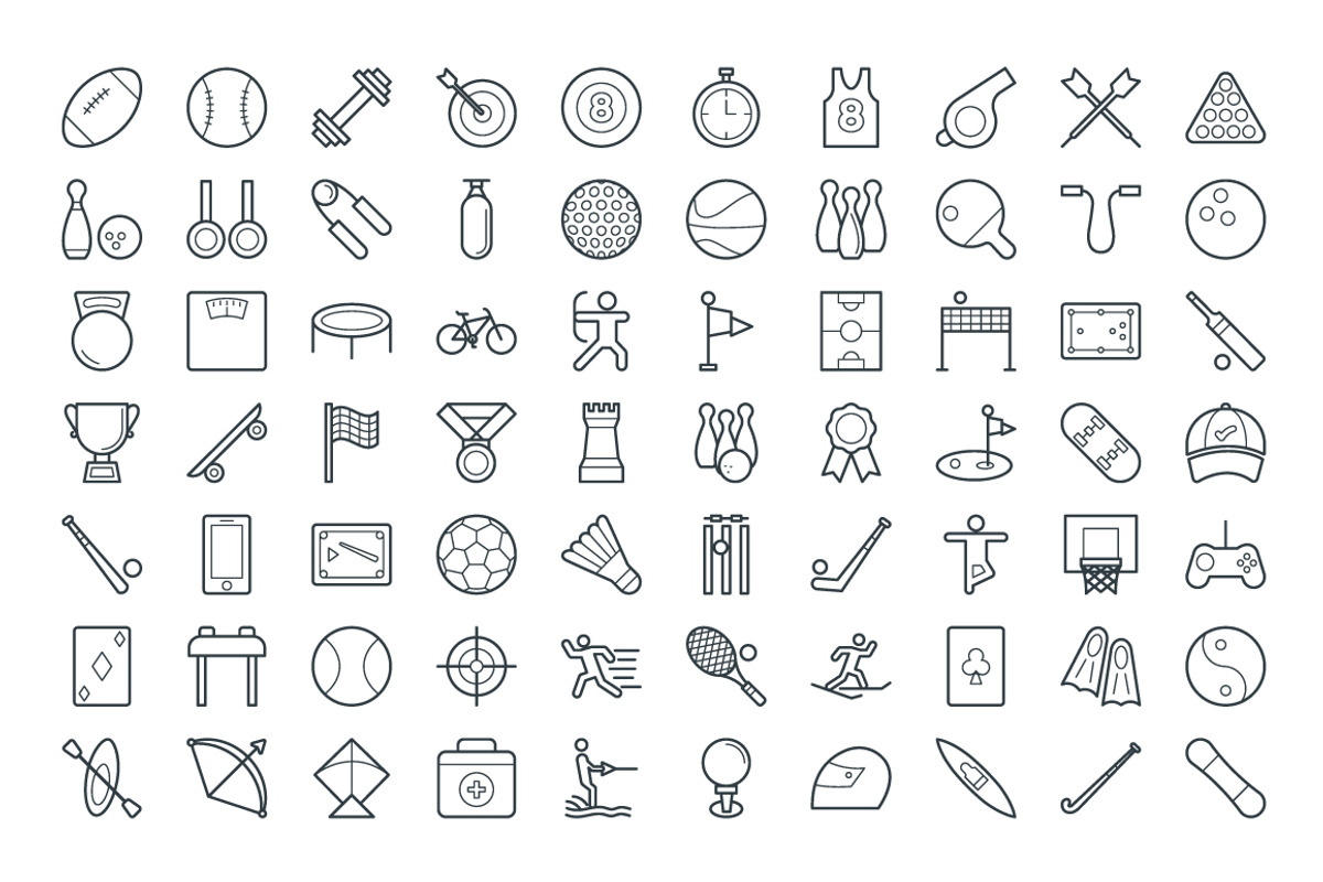 125+ Sports Vector Icons, an Outline Icon by Vectors Market (Photo 2 of 3)