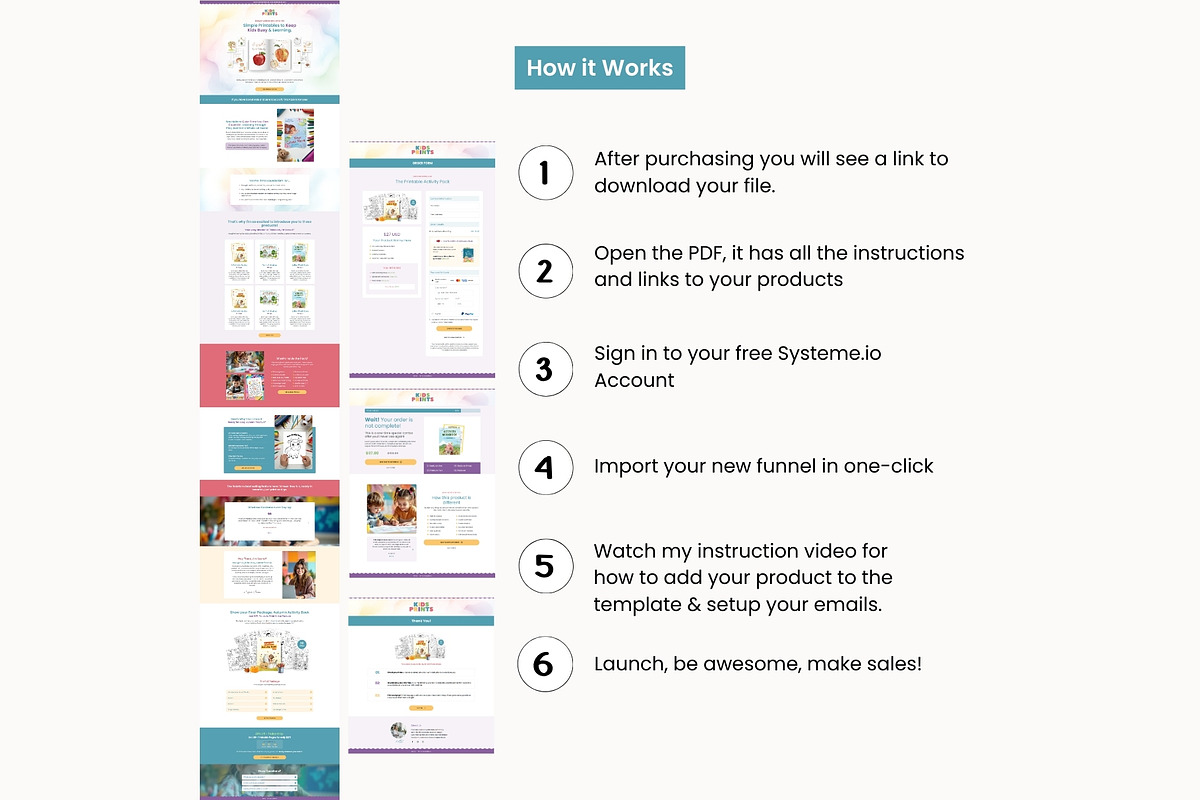 Kids Systeme Sales Funnel Template, a Landing Page Template by Hayley's Digital Hub (Photo 12 of 12)