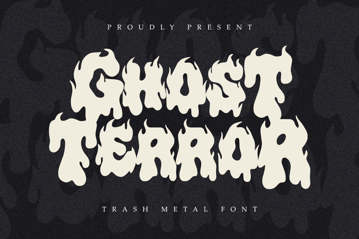 Ghost Terror - Trash Metal Font, a Symbol Font by Masyafi Studio (Photo 1 of 8)