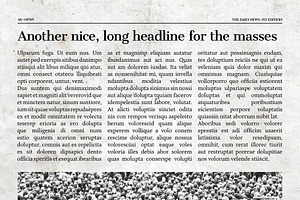 Vintage InDesign Newspaper Template