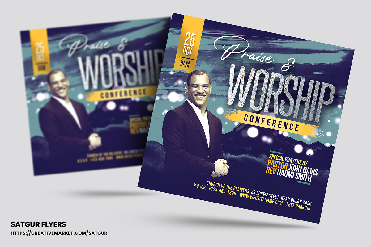 Church Flyers Bundle - Vol 6, a Flyer Template by Satgur Graphic Design (Photo 3 of 11)