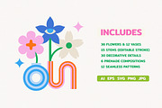 Geometric Floral Shapes & Patterns, an Object Graphic by Leila Divine (Thumbnail 2 of 16)
