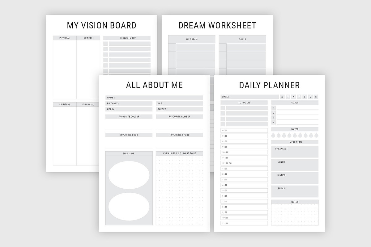 Life Self Help Planners InDesign, a Stationery Template by MNT-Creator (Photo 2 of 10)