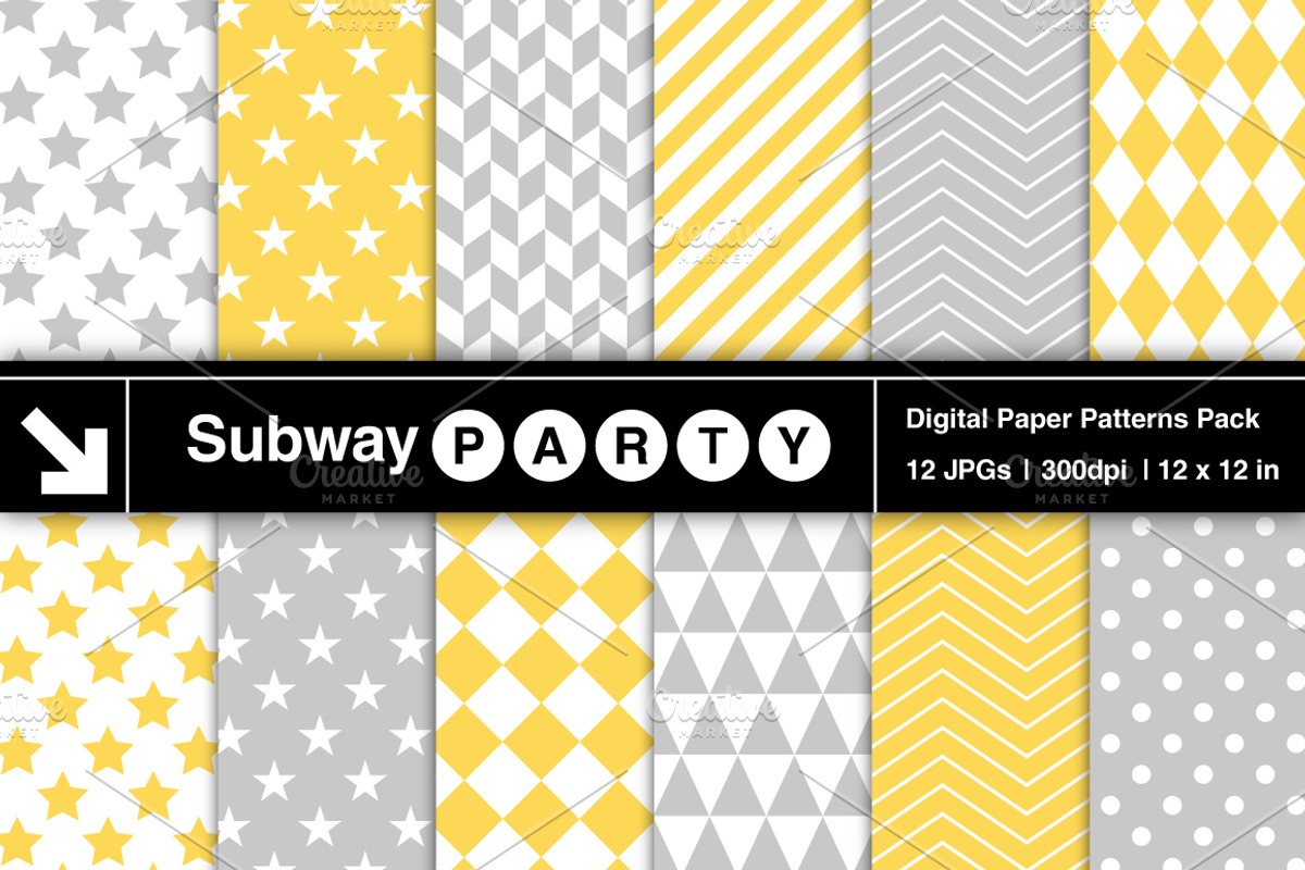 Gray & Yellow Geometric Papers