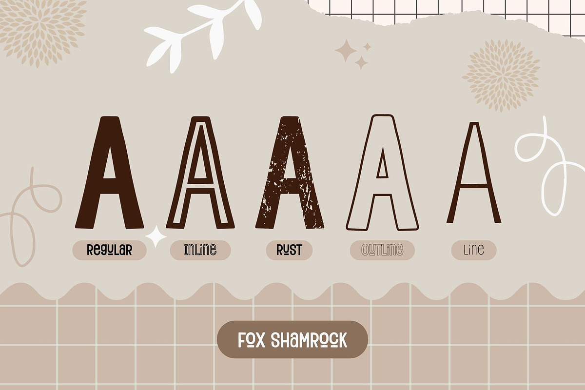 Fox Shamrock : 5 Font Styles, a Handwritten Font by Fox7 By Rattana (Photo 2 of 13)