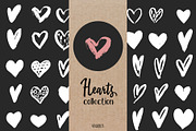 Set grunge hand drawn hearts, a Graphic by Cozy pattern shop (Thumbnail 1 of 2)
