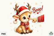 Funny Boop Christmas Baby Reindeer, a Seasonal Illustration by Craft Nest (Thumbnail 1 of 6)