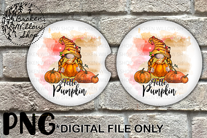 Hello Pumpkin Gnomes Coasters Sublim