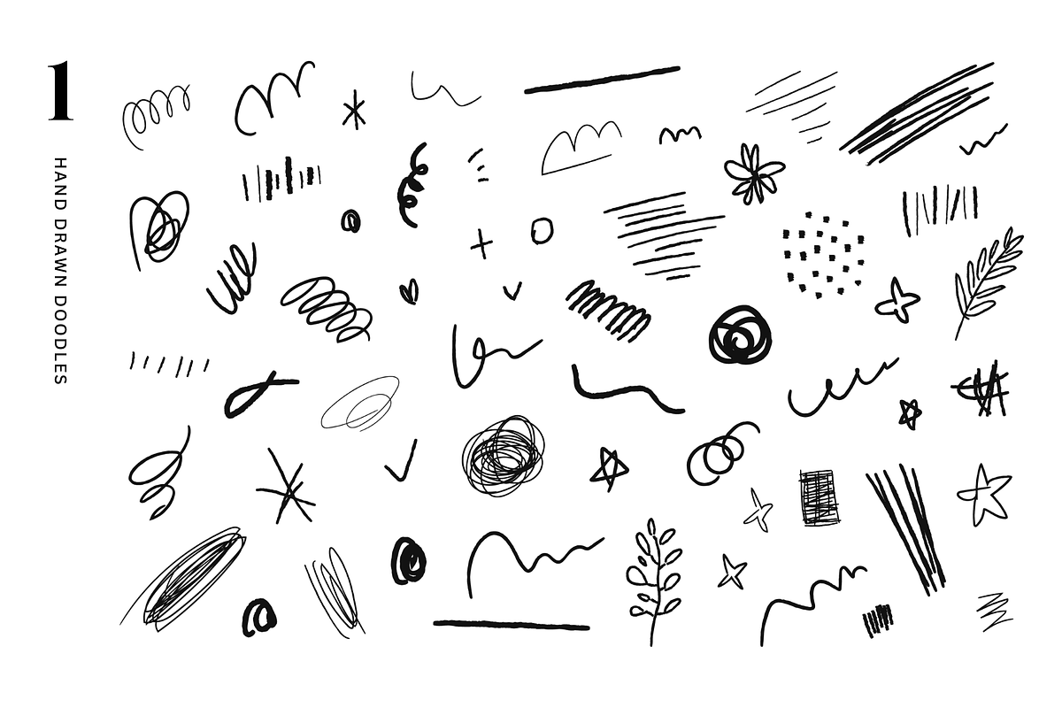 546 hand drawn doodles, an Object Graphic by Pinkbrush (Photo 2 of 11)