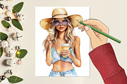 Peach Blush Summer Planner Clipart, a Seasonal Illustration by CitraGraphics (Thumbnail 6 of 7)