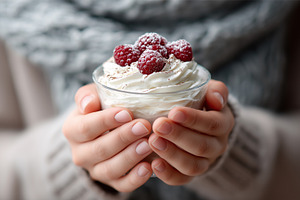 Delicious dessert in glass cup, a Food & Drink Photo by MistyDay