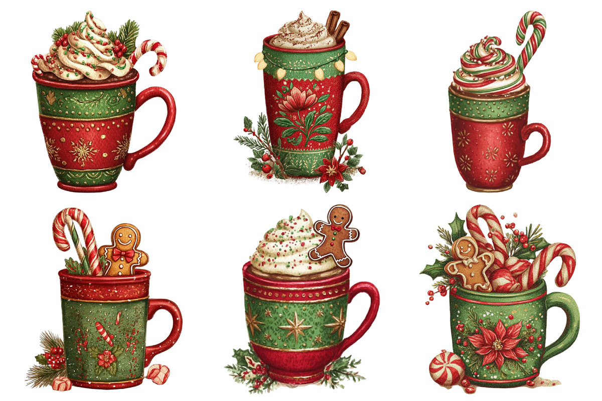 Christmas Vibes Cocoa Clipart, an Illustration by Daily.Designs (Photo 2 of 5)