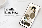 Romantic Beige Wedding Website, a Landing Page Template by Everyday Perfection (Thumbnail 2 of 12)