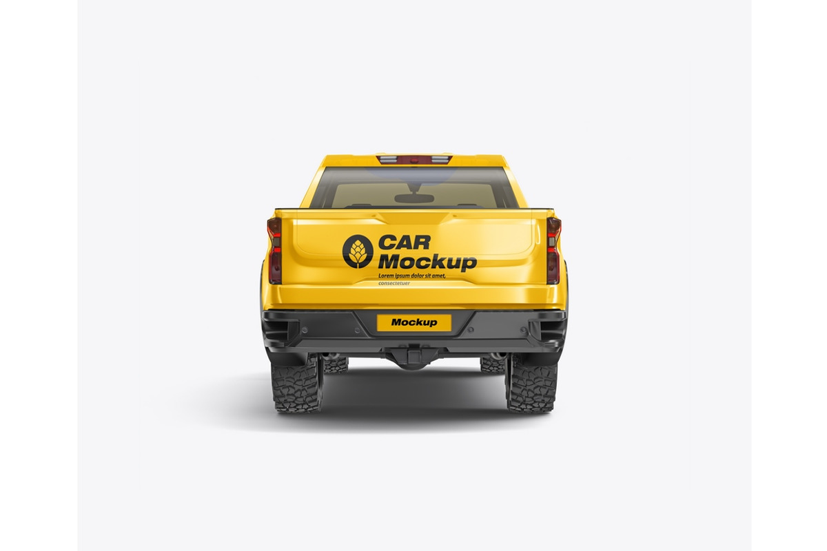 Pickup Truck Mockup, a Product Mockup by OneVectorStock (Photo 14 of 16)