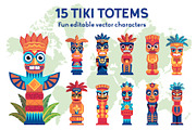 Tropical Set - Totems & Surfboards, an Object Illustration by Lettering_Logo (Thumbnail 2 of 8)