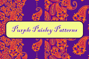 Purple Paisley patterns, a Pattern Graphic by ThaiByGaew (Thumbnail 1 of 3)