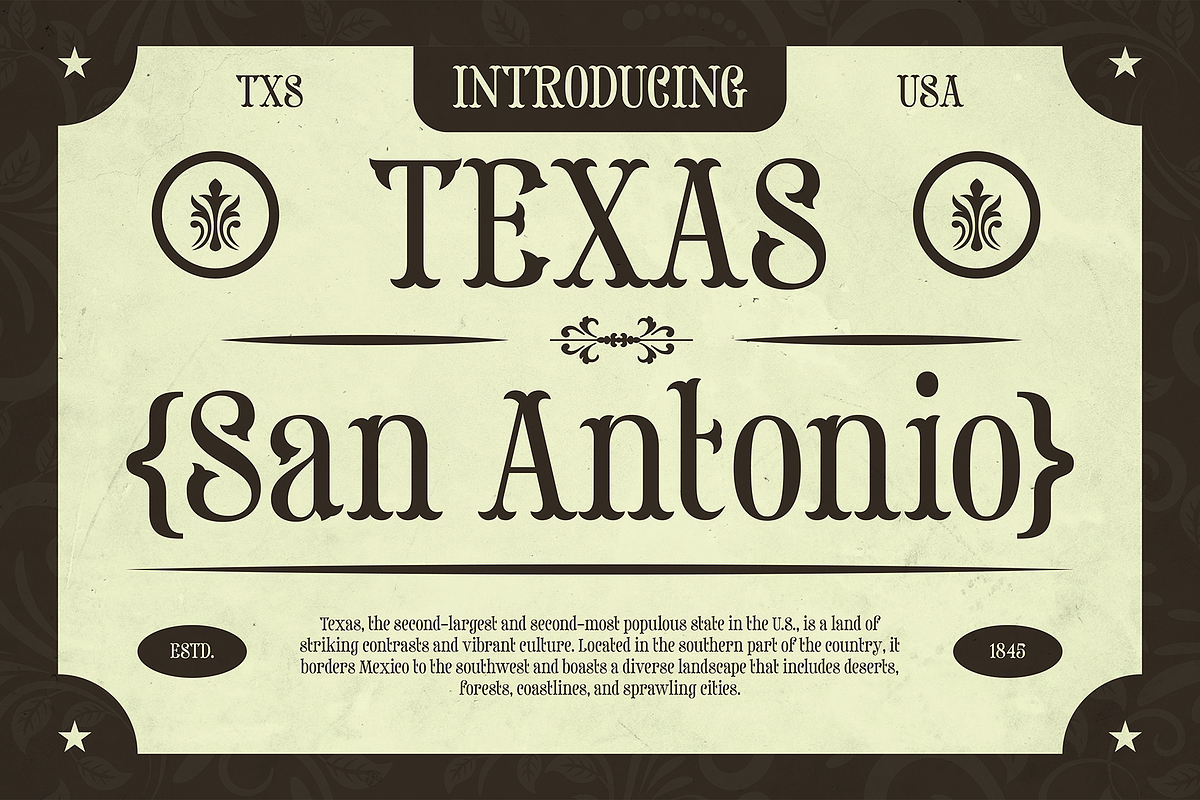 Mateo a Western Vintage Display Font, a Serif Font by GRVS Studio (Photo 2 of 4)