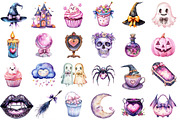 Coquette Sparkly Halloween Clipart, an Illustration by Designking (Thumbnail 2 of 4)