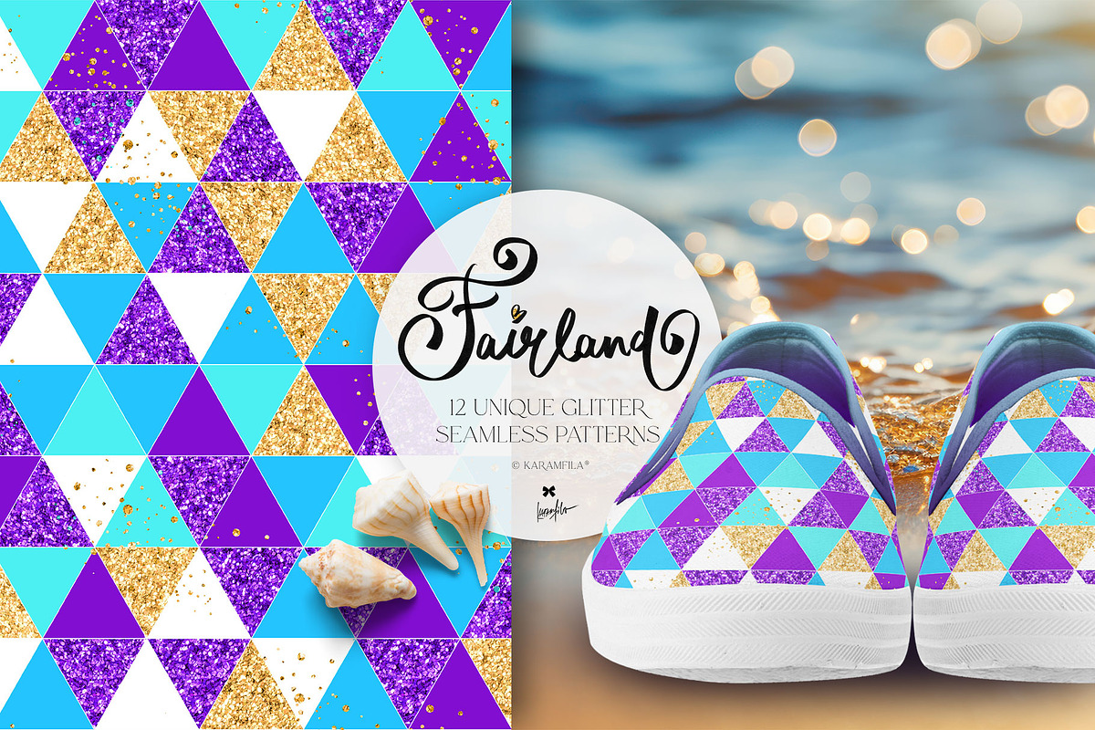 Abstract Geometric Glitter Patterns, a Pattern Graphic by KaramfilaS (Photo 2 of 15)
