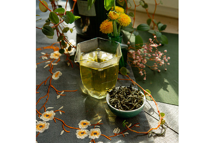 Enjoying Refreshing Green Tea, a Food & Drink Photo by Media Whale Stock