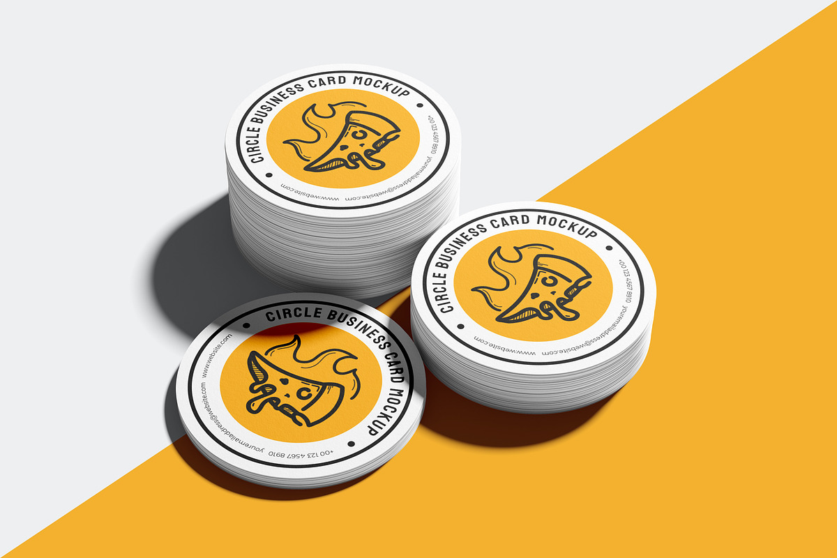Circle Business Card Mockup, an Advertising Mockup by Rizky Audymas (Photo 2 of 8)