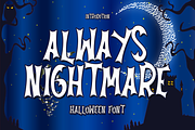 Always Nightmare, a Sans Serif Font by Creative Writting (Thumbnail 1 of 5)