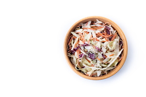 Coleslaw salad isolated on white background, a Food & Drink Photo by etorres69