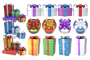 Gift Boxes Pack, a Graphic by pixaroma (Thumbnail 4 of 5)
