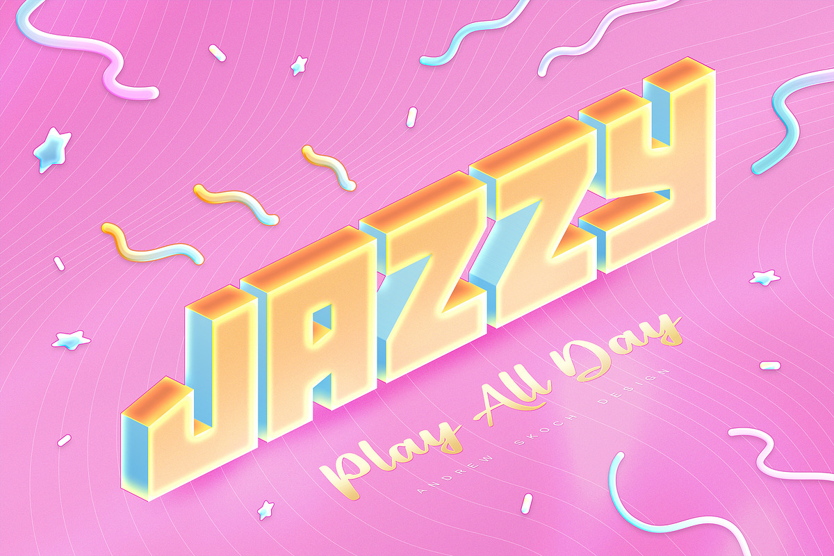 Funny Playful Text Effects, a Layer Style Add-On by Andrew Skoch Design (Photo 4 of 9)