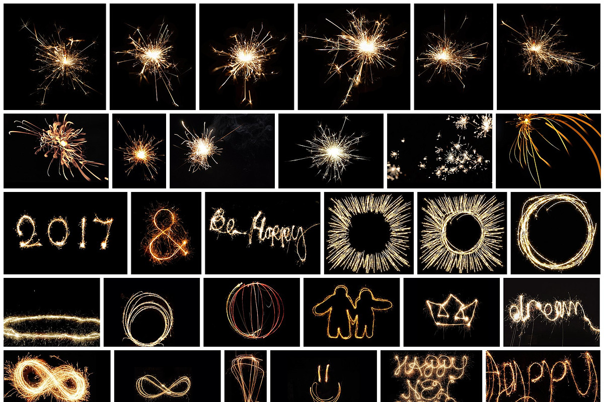 SALE! 160 Sparkler Overlays preview 6
