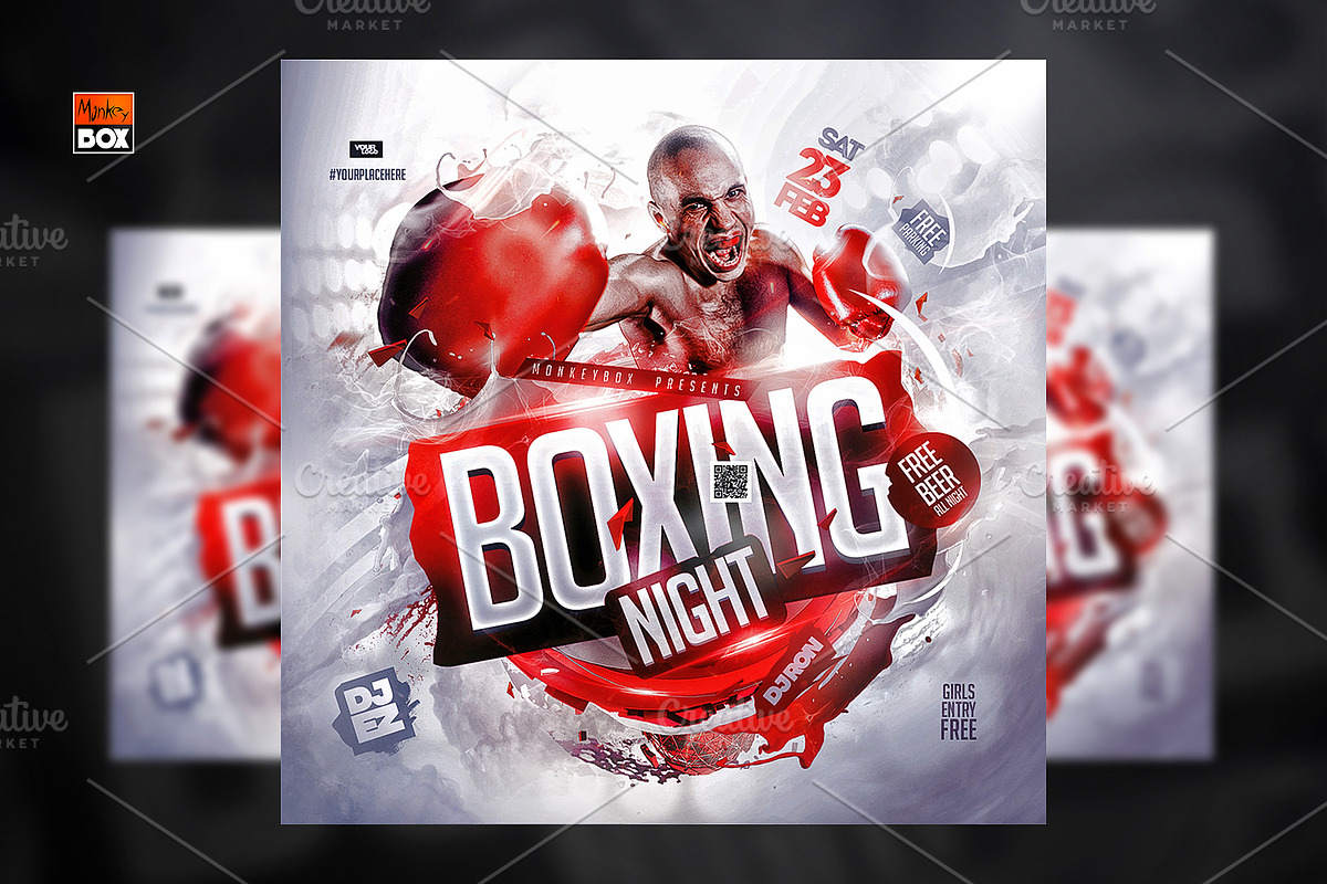 Flyer Boxing Night, a Flyer Template by MonkeyBOX (Photo 1 of 4)