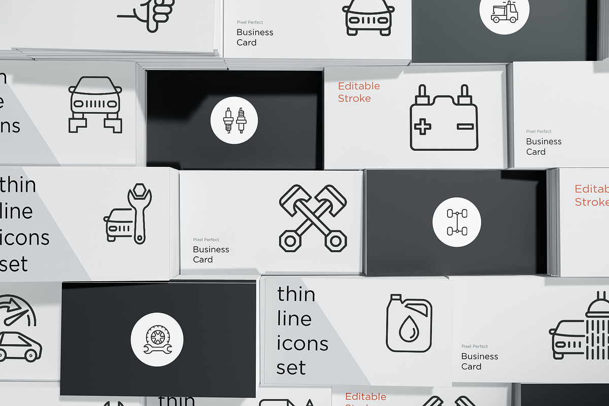 Car Service 20 Pixel Perfect Icons, an Outline Icon by Alex Blogoodf (Photo 6 of 11)