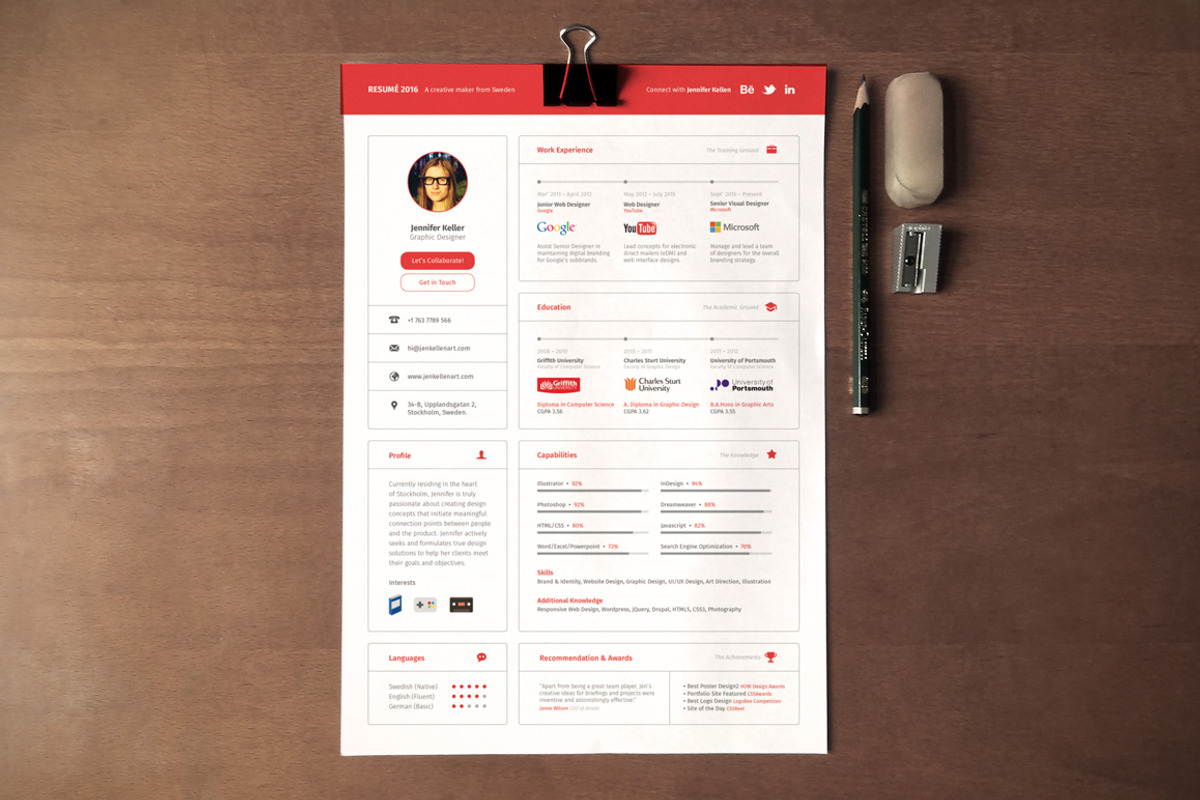 UI Concept Resume, a Resume Template by Artalic