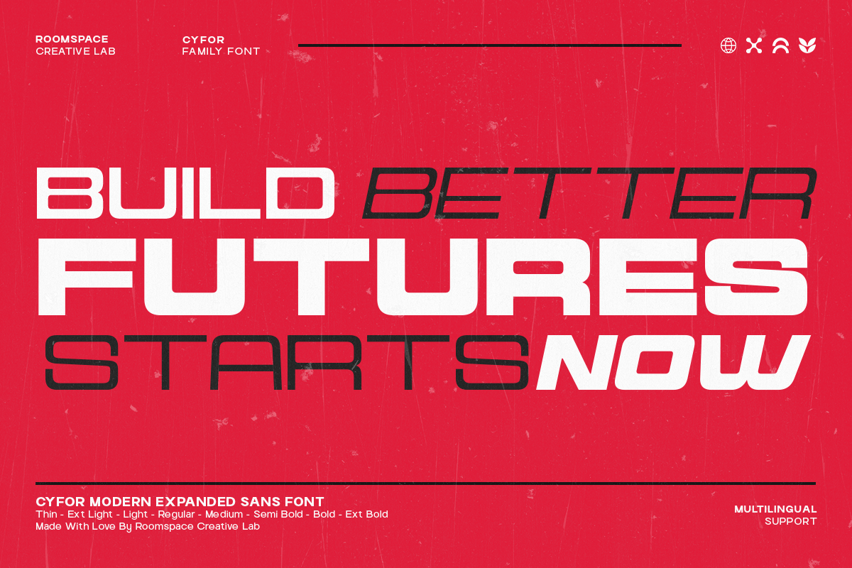 Cyfor – A Modern Expanded Sans Serif, a Sans Serif Font by roomspace creative lab (Photo 2 of 10)