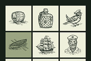 325 Vintage Adventure and Travel, a Transportation Illustration by Creative Stall (Thumbnail 17 of 22)