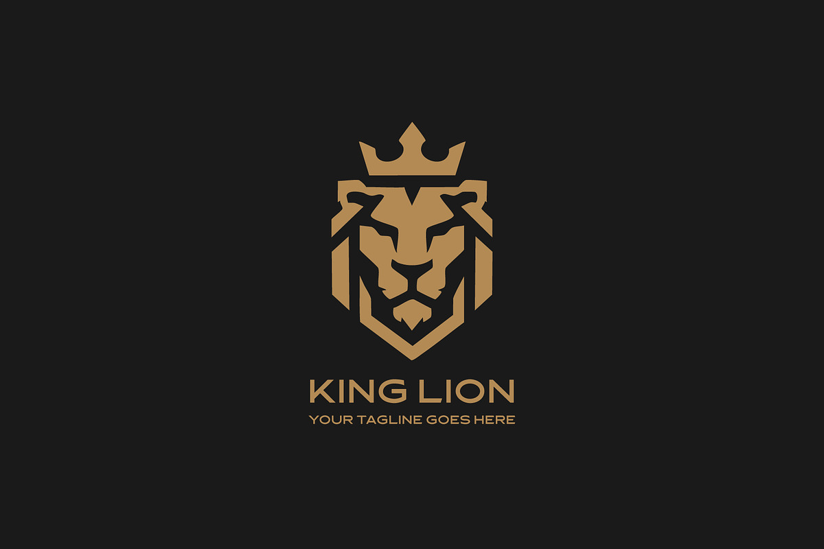 Geometric King Lion Logo, a Branding & Logo Template by YUDesignStore (Photo 2 of 10)